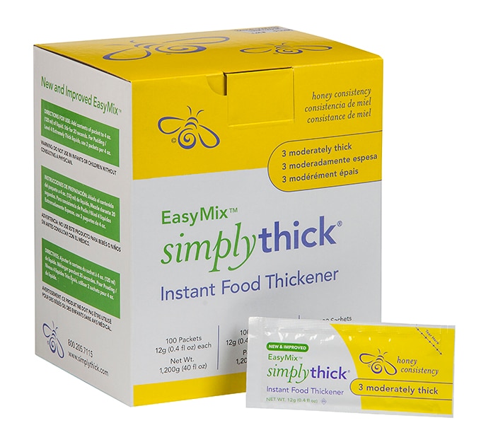 Simplythick Easy Mix Food & Drink Thickener Unflavored Nectar Consistency 6 Gram Packet 200 Ct